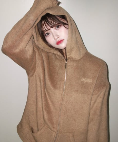 【BEIGE】SHAGGY ZIPUP PARKER