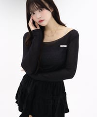 【BLACK】ASYMMETRY TOPS