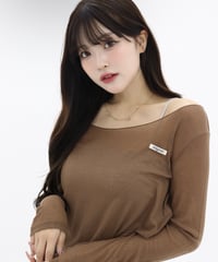 【BROWN】ASYMMETRY TOPS