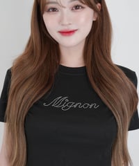 【BLACK】LINESTONE T-SHIRT