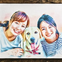 似顔絵＊オーダーメイド✳︎キャンバスF4サイズ | ふくろうCreate