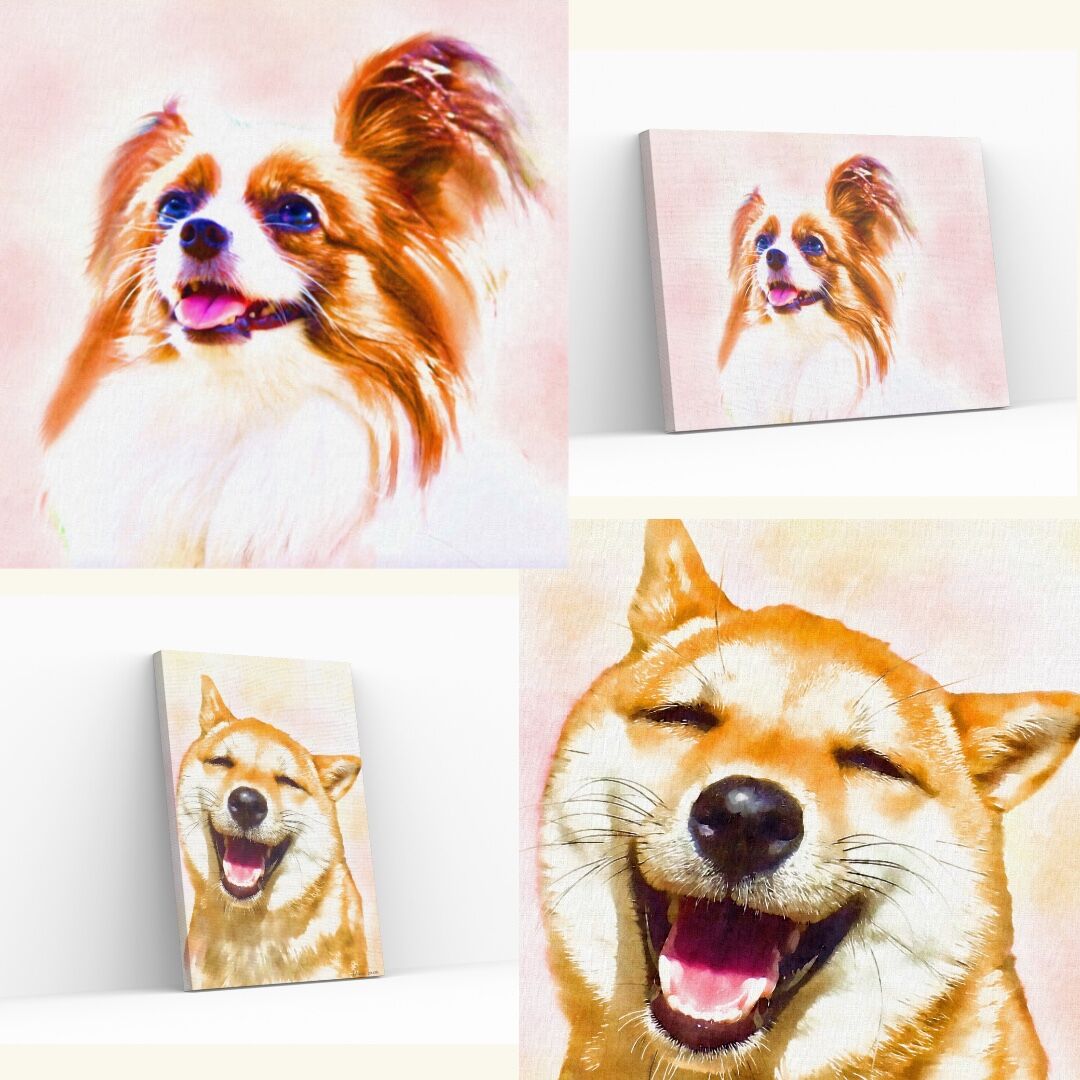似顔絵＊オーダーメイド✳︎キャンバスF8サイズ | ふくろうCreate