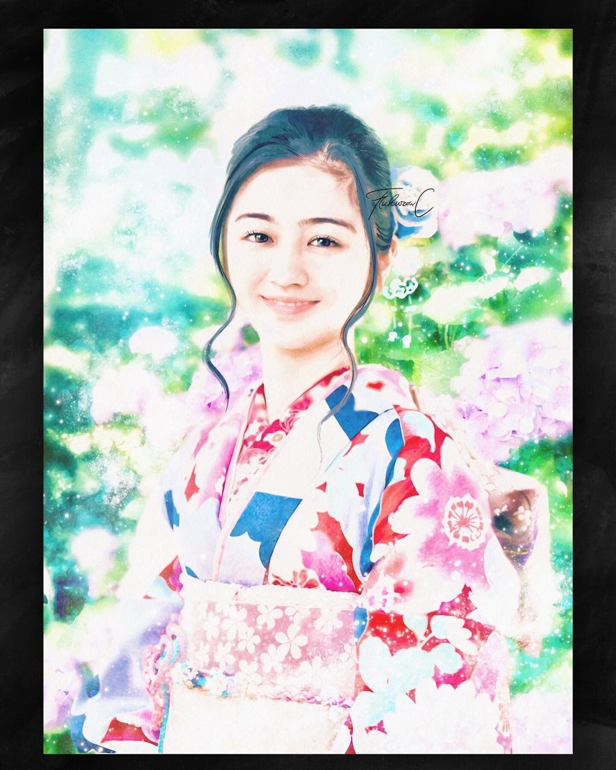 似顔絵＊オーダーメイド✳︎キャンバスF4サイズ | ふくろうCreate