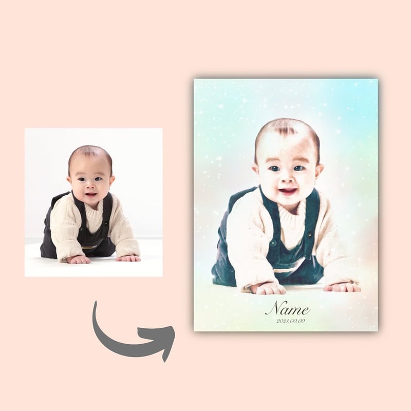 似顔絵＊オーダーメイド✳︎キャンバスF4サイズ | ふくろうCreate