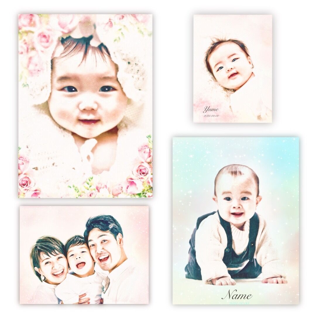 似顔絵＊オーダーメイド✳︎キャンバスF8サイズ | ふくろうCreate