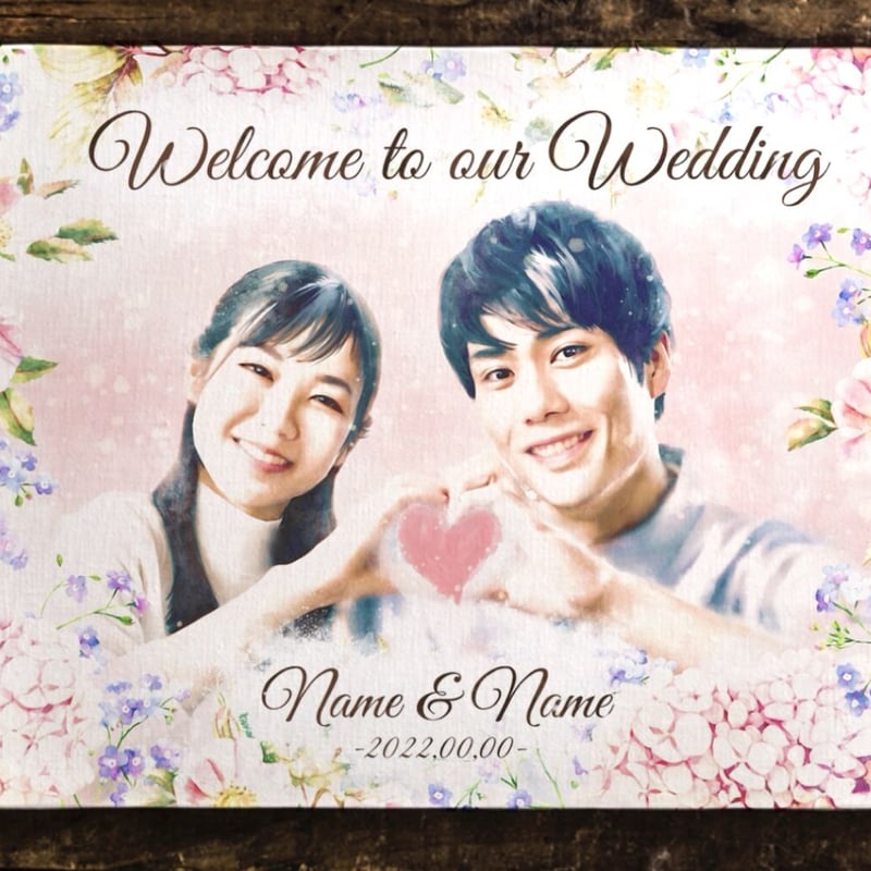 似顔絵ウェルカムボード✳︎キャンバスF8サイズ | ふくろうCreate