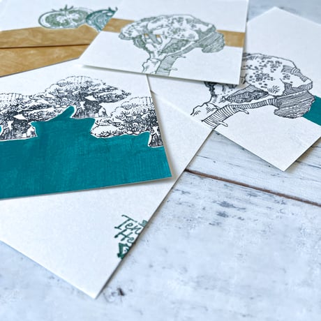 green,green,gold {postcard}