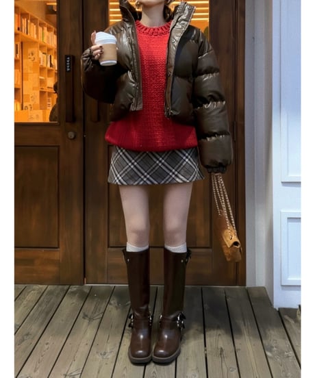 london checked mini skirt