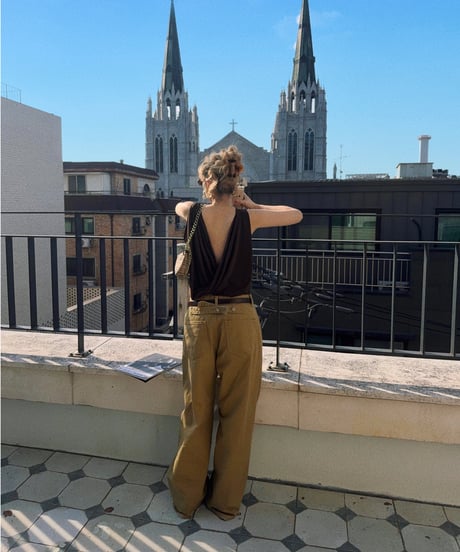 【ラスト再入荷】 wide chino pants