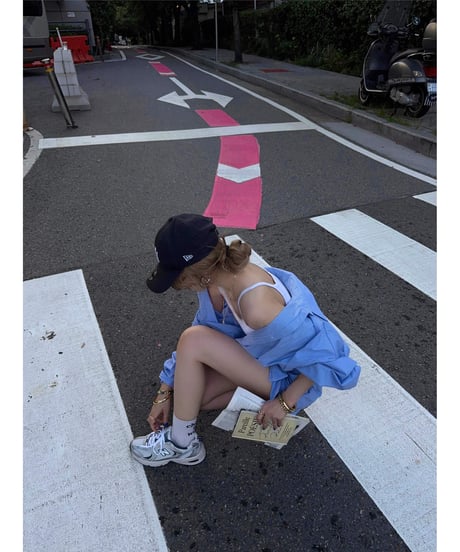 city striped shirt set-up / blue