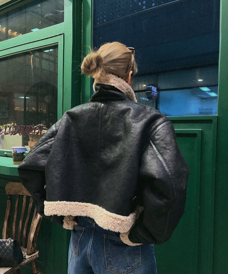 スウェードムスタンジャケット/black | Nalm.