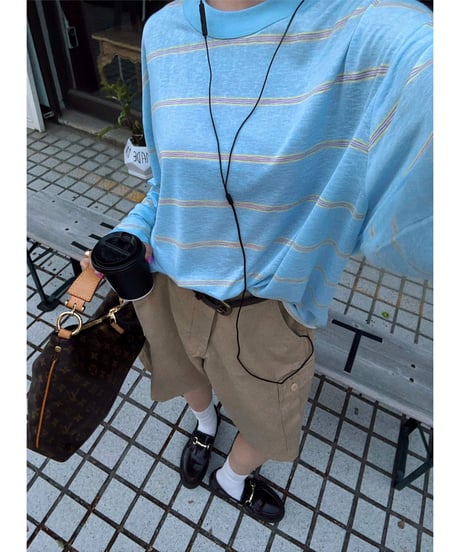 soda sheer stripe tee