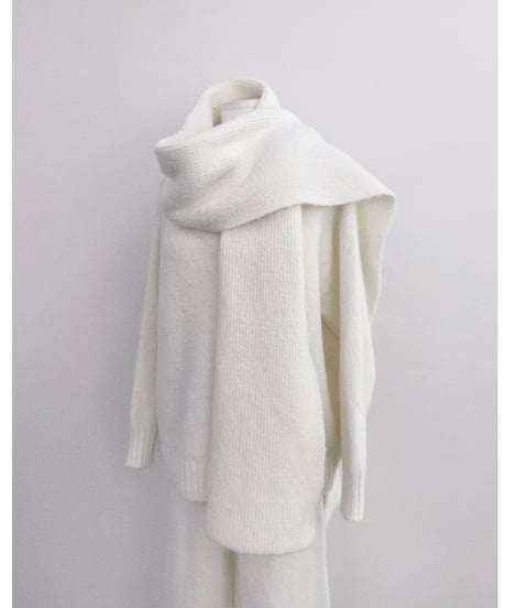 marshmallow knit set up / white
