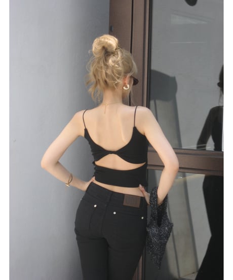 【再入荷】bootscut slim pants / black