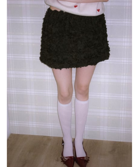 flower charming skirt / black
