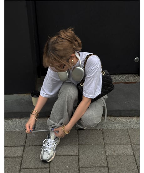 【Nalm.】belted sweat pants /gray