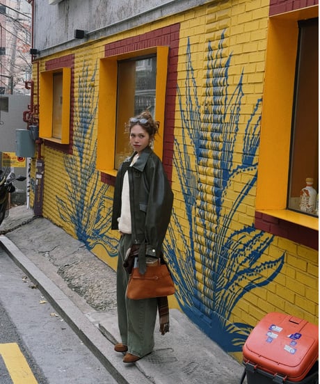【秋頃再入荷】Nalm. vintage leather jacket / khaki