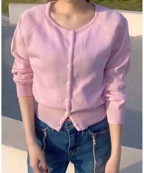 sheer pink cardigan