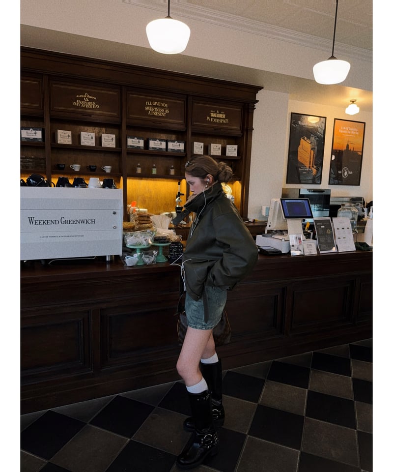 Nalm. vintage leather jacket / khaki | Nalm.