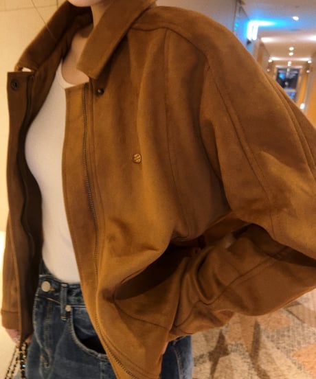【大人気再入荷】スウェードカラブルゾン/camel