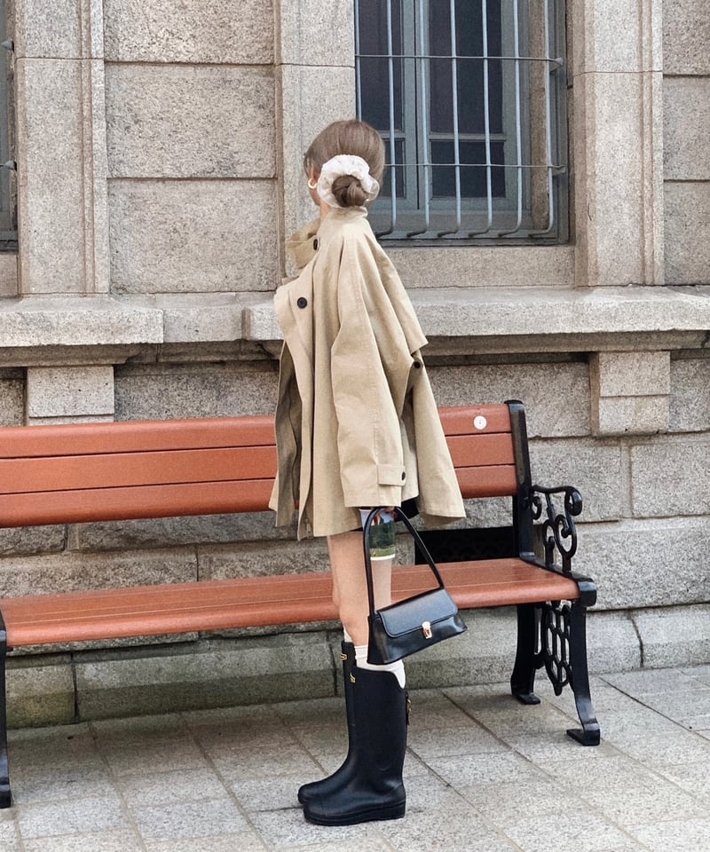 nalm. フリルハーフトレンチ ベージュ 【公式通販】