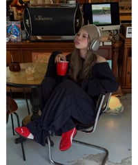 【pre】drawstring sweat set-up / navy