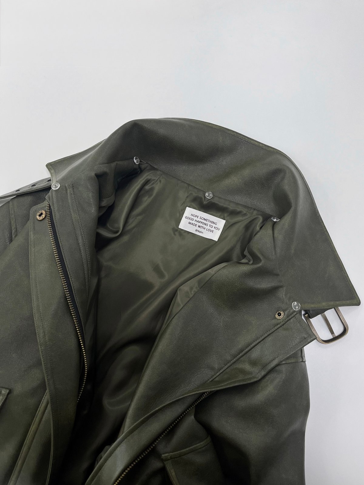 秋頃再入荷】Nalm. vintage leather jacket / khaki | N