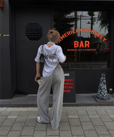 【Nalm.】belted sweat pants /gray