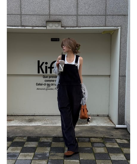 urban corduroy overalls / navy