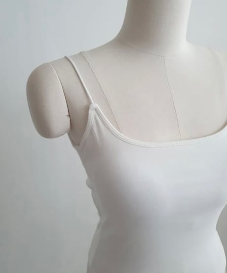 open-back cami top /white