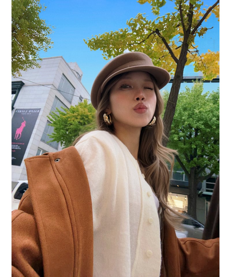 lettering mohair cardigan / ivory | Nalm.