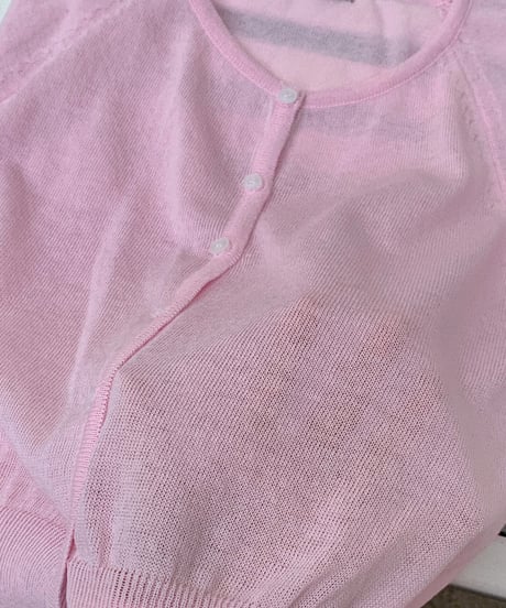 sheer pink cardigan