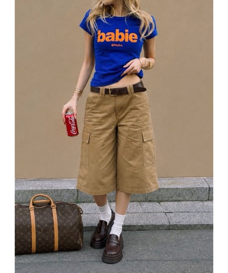 【7/14再入荷】 babie mini tee / vivid blue