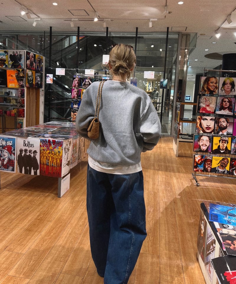 11/30再入荷】barrel leg wide denim / vintage blue