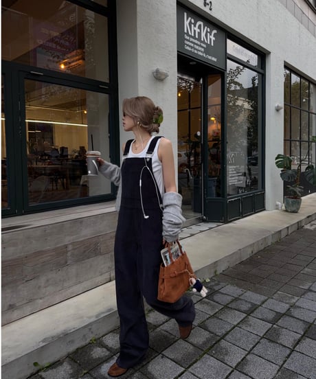 urban corduroy overalls / navy