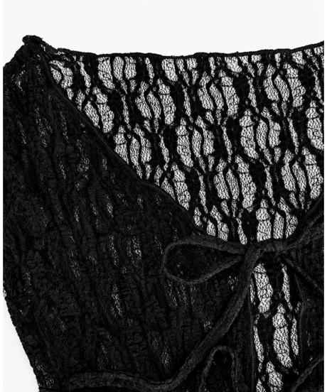 flare lace cardigan