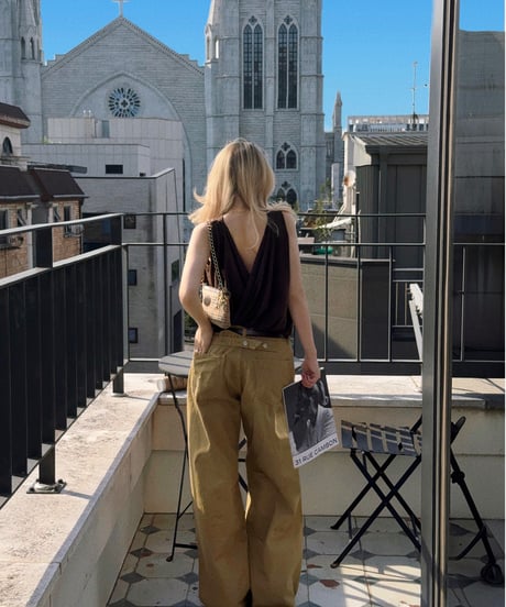 【ラスト再入荷】 wide chino pants