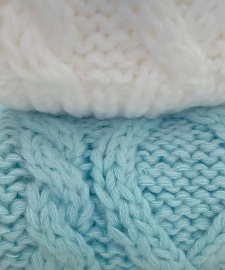 ハンドメイドニット/white