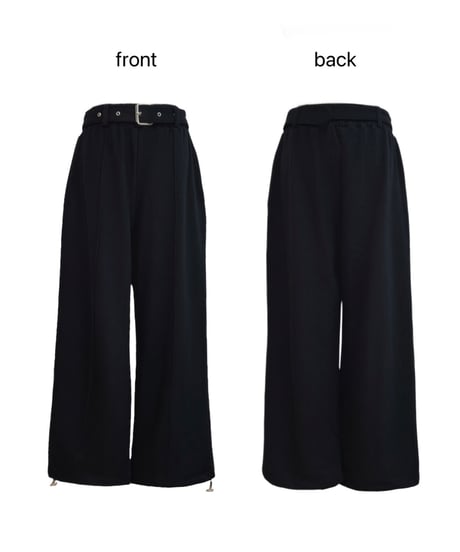 【Nalm.】belted sweat pants /black
