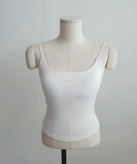 open-back cami top /white