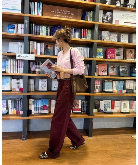 burgundy cotton pants