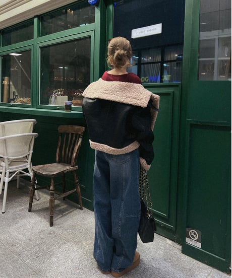 【再入荷】barrel leg wide denim / vintage blue
