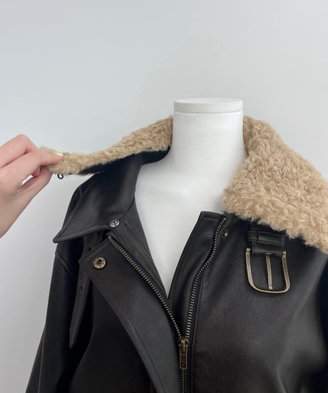 【数量限定再入荷】Nalm. vintage leather jacket / dark brown