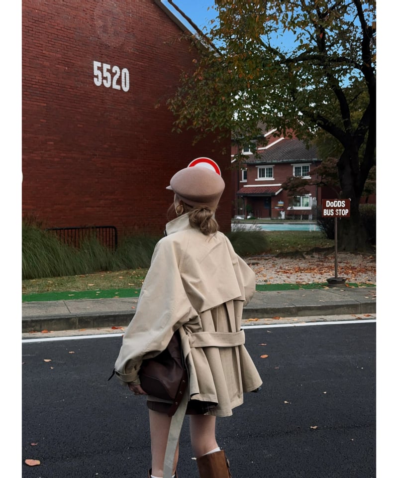 新品　nalm. reversible frill half trench reversible frill half trench | Nalm.