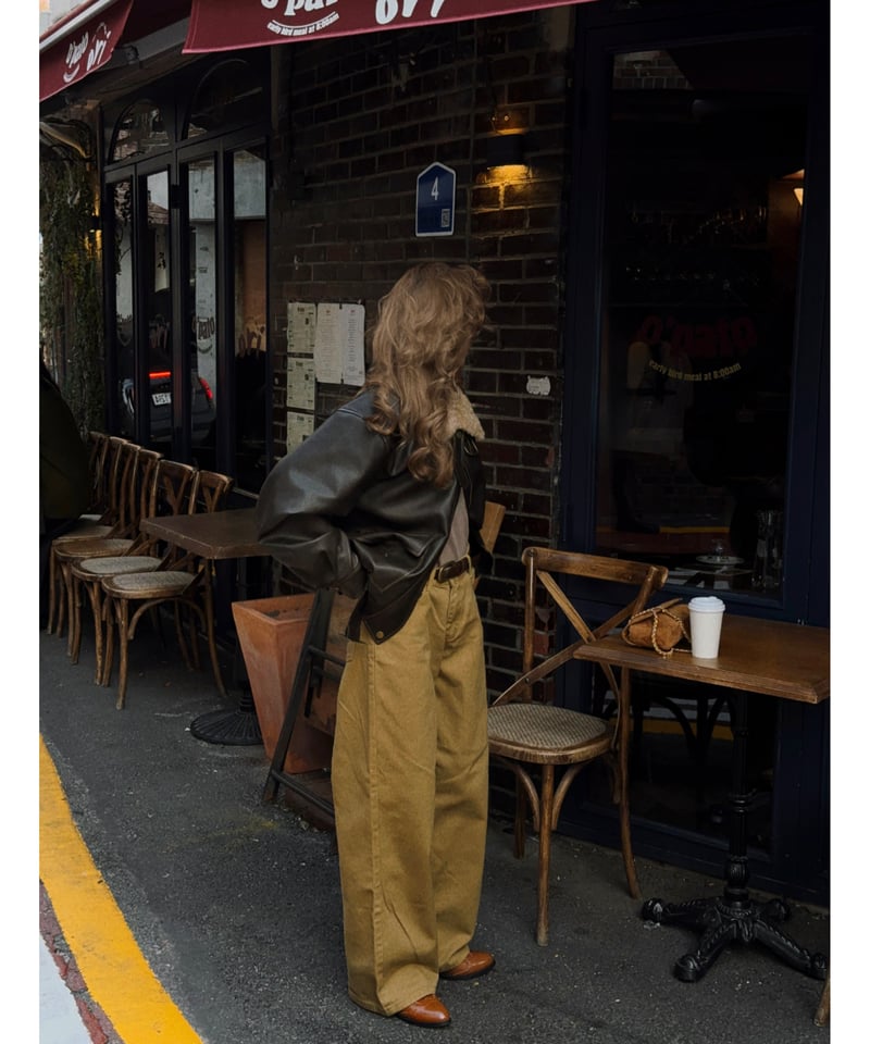 2月上旬再入荷】Nalm. vintage leather jacket / dark br