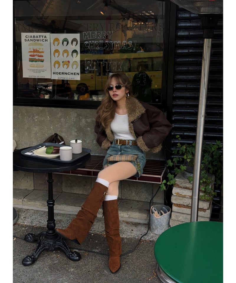vintage mouton jacket (dark brown) | Nalm.
