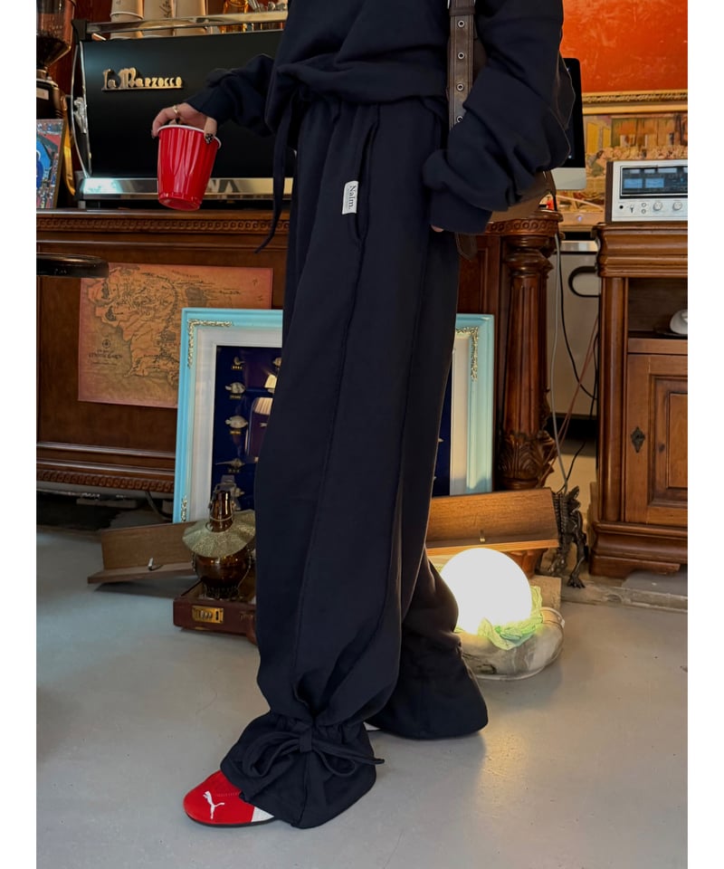 nalm. スウェット セットアップ drawstring sweat set-up / navy | Nalm.