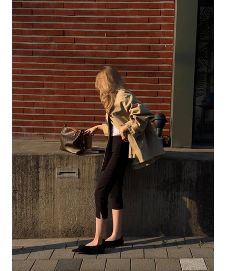 slim capuri pants