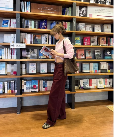 burgundy cotton pants