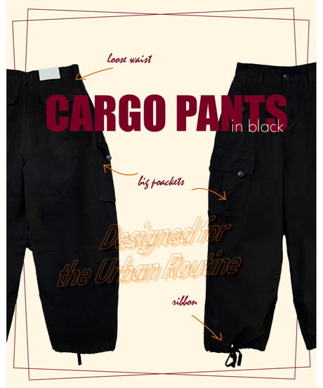 cotton wide cargo pants